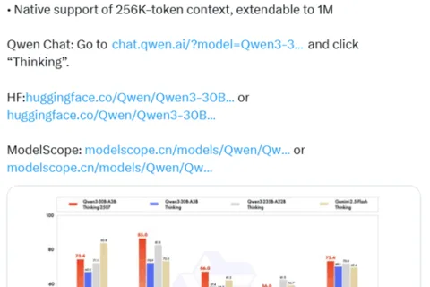阿里开源Qwen3新思考模型
