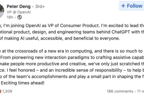 ChatGPT现在正式交到了一名华人手上