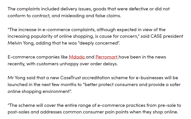 新加坡推出新电商认证计划，努力破解消费者投诉难题
