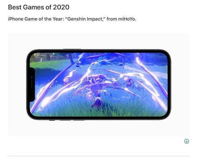 《原神》公布2020网游荣获AppStore/谷歌商店年度最佳游戏大奖