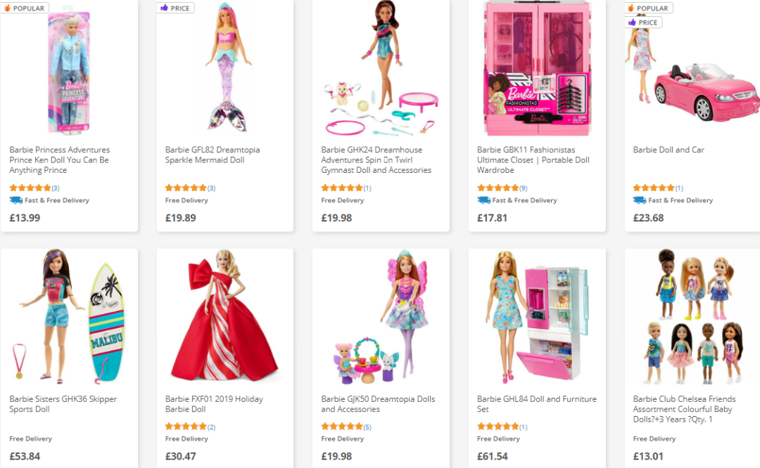 热点趋势|圣诞节玩具Top清单出炉！英国人钟爱芭比娃娃，另有5类爆款选品等你冲