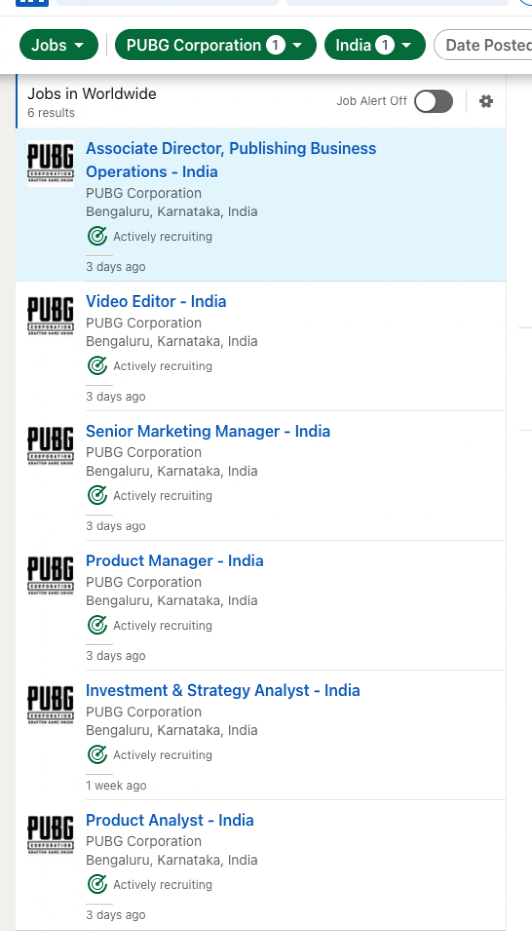 重回印度市场？PUBG在印度招聘多个岗位