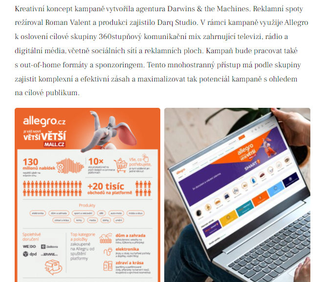 Allegro在捷克大搞营销，拿下市场势在必行