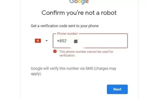 香港号码无法注册谷歌邮箱Gmail的解决办法