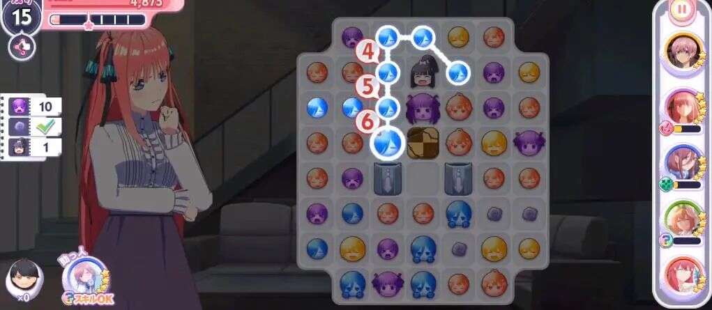 男性恋爱游戏什么鬼？三消手游《五等分の花嫁》日本畅销榜第22