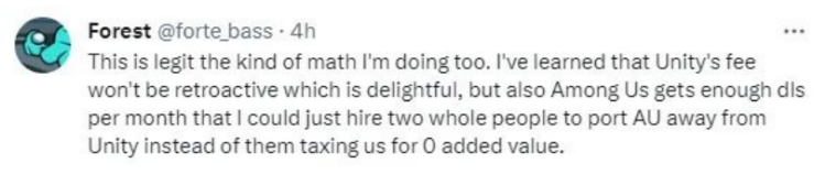 Unity明年1月开始征收“安装费”，开发者：买了我们的游戏请不要安装！