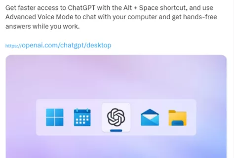 OpenAI发布Windows版ChatGPT，高级语音能用了