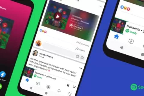 Facebook推出新的迷你播放器 可在应用中播放Spotify的内容