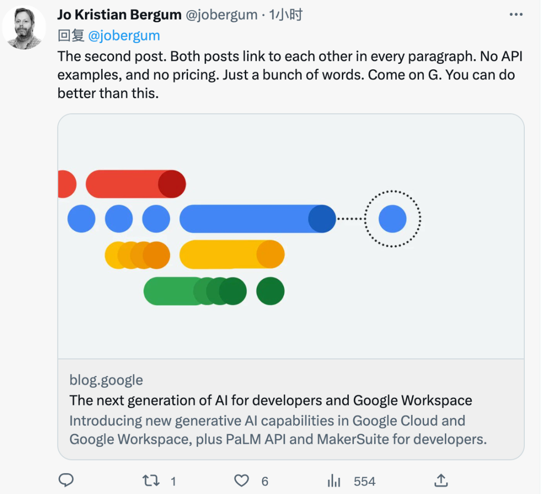 谷歌的又一波反击！开放大语言模型PaLM API