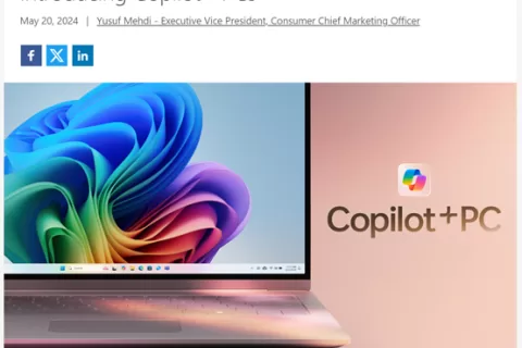 微软发布Copilot+ PC：集成GPT-4o，史上最强、最快Windows！