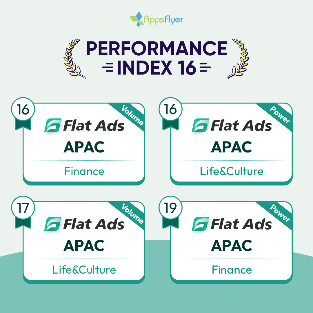又双叒叕排名全球Top！Flat Ads凭实力与体量再入选AppsFlyer全球广告平台榜单