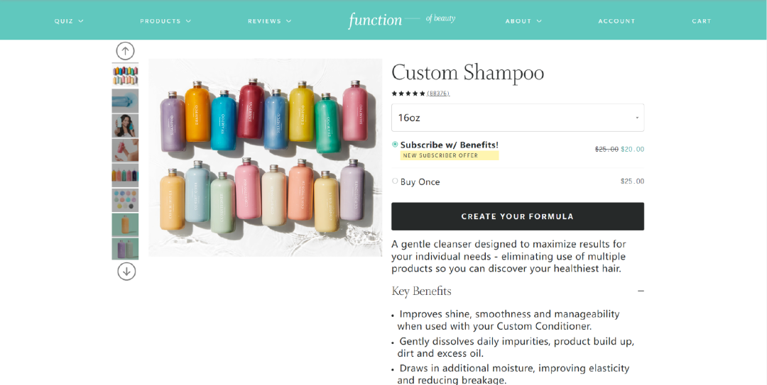 1瓶+120亿种配方=1亿美金！Function of Beauty的定制洗护之路