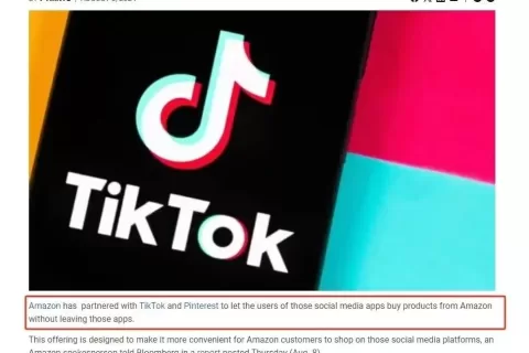亚马逊与TikTok正式联手