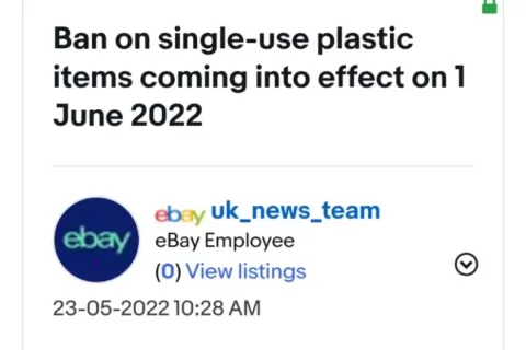 禁售一次性塑料产品！eBay英国站又有新动向