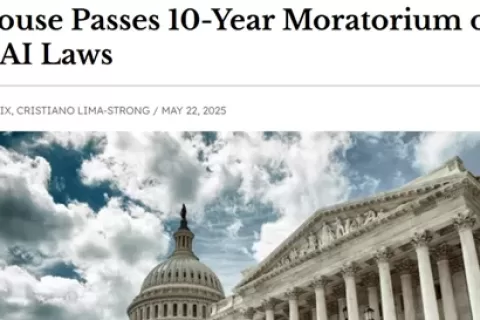 美国新法案，10年内禁止监管AI