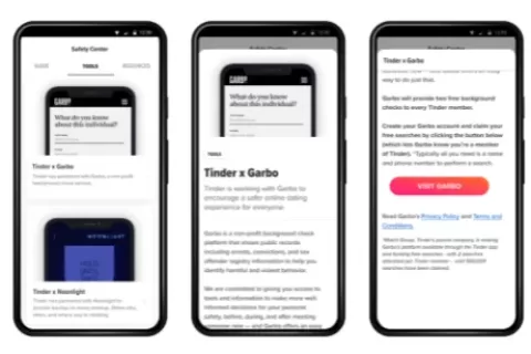 Tinder推出应用内背景调查：由非营利组织Garbo提供支持