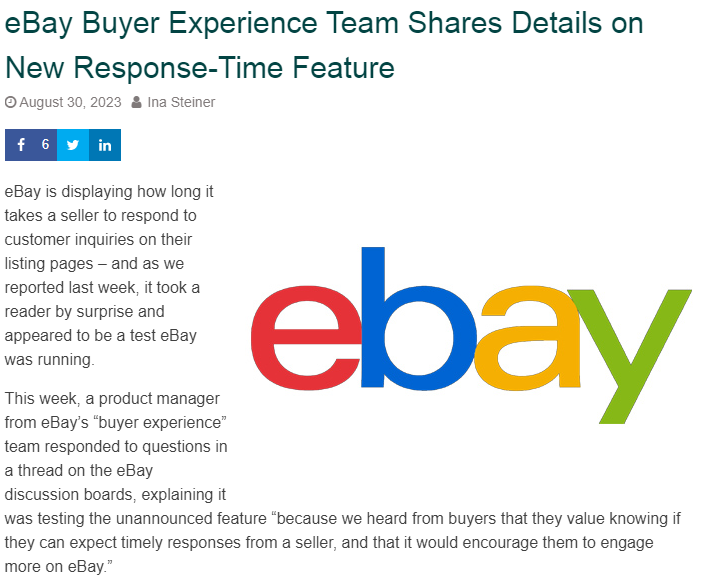 eBay再推新功能，或将影响卖家店铺评级