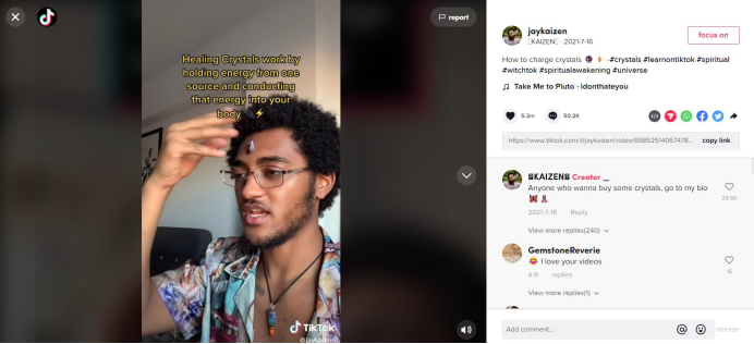300多亿次观看，TikTok“玄学”带货兴起，小水晶却成爆款大趋势！