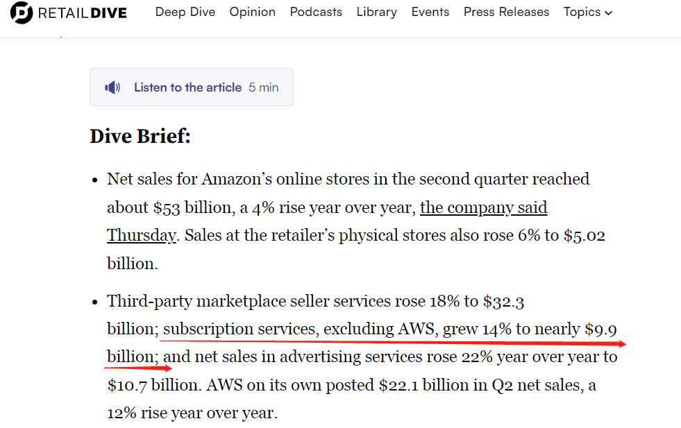 亚马逊美国站发布送货新规，非会员免邮门槛升至35美元