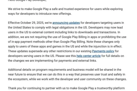 Google Play在美国无条件开放第三方支付