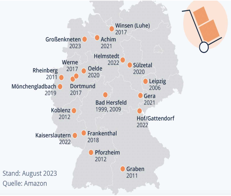 亚马逊在德国持续发力，物流网络即将覆盖全国