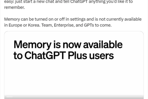 OpenAI向所有ChatGPT Plus用户，开放“记忆”功能！
