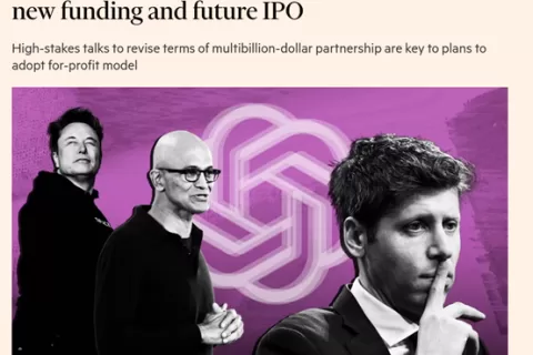 OpenAI正与微软洽谈新融资，筹备IPO