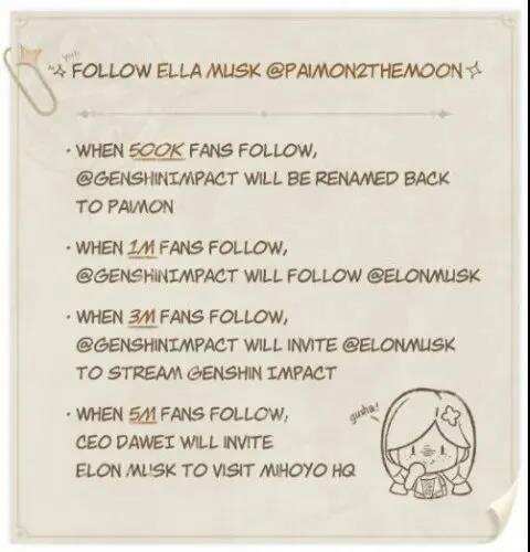 世界首富马斯克亲自给《原神》带货 米哈游海外营销出圈了