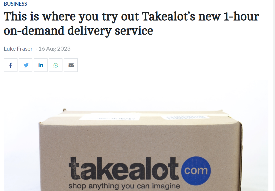 Takealot与亚马逊正面交锋，商品交付效率卷出新高度