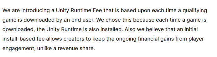 Unity明年1月开始征收“安装费”，开发者：买了我们的游戏请不要安装！