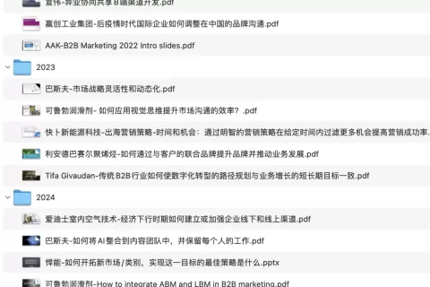 限时下载｜超百份能源化工行业干货PPT整理@跨盈年度B2B CMO峰会系列
