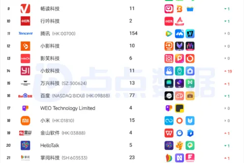 2026年2月中国应用/游戏厂商出海收入Top30榜