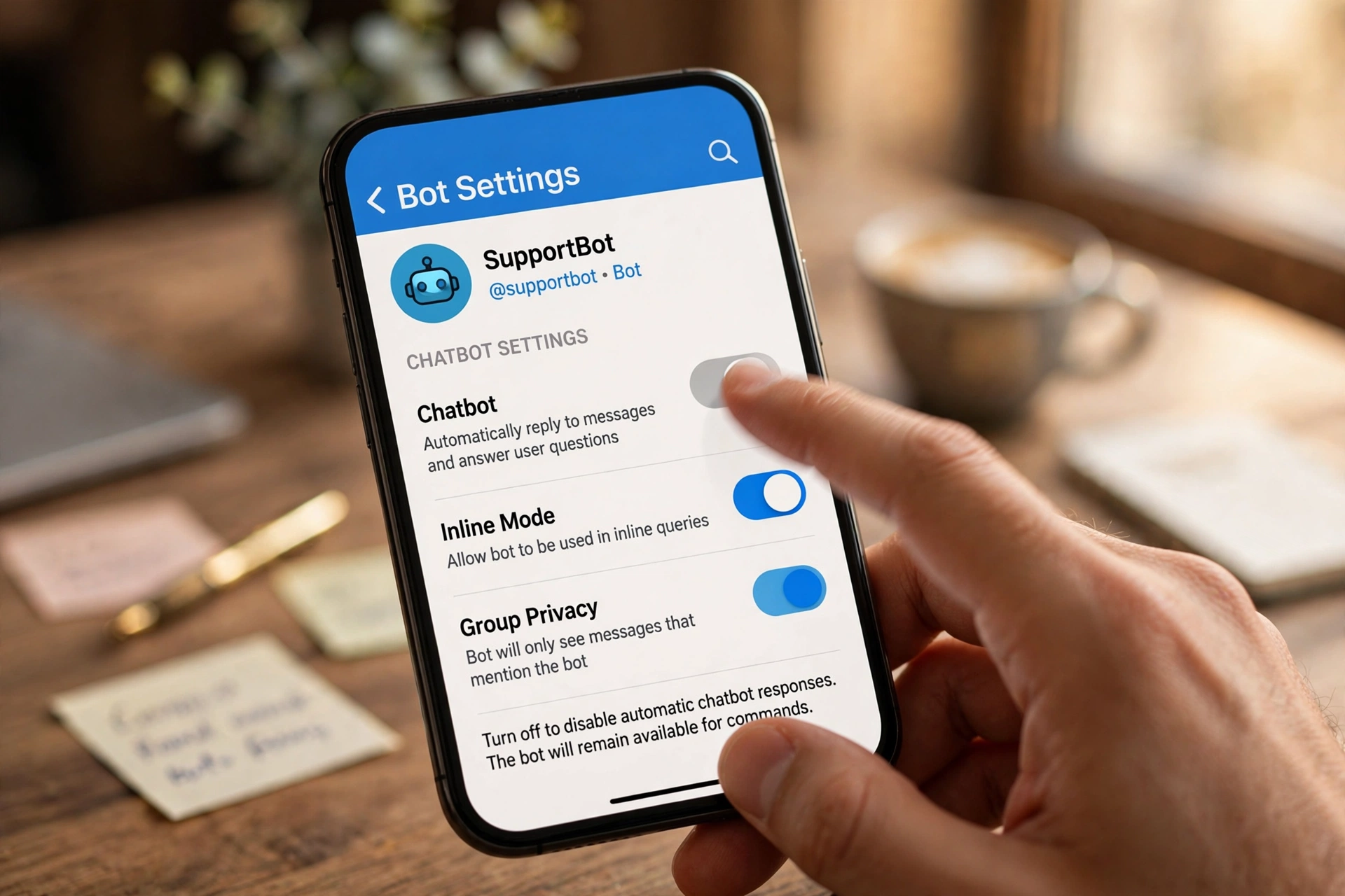 Telegram关闭自动回复Bot的决定