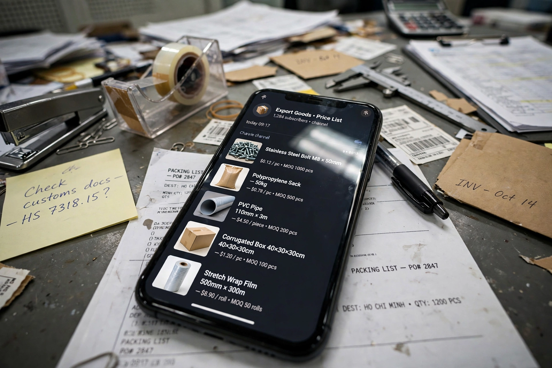 Telegram频道当货架摆产品价格表的反例