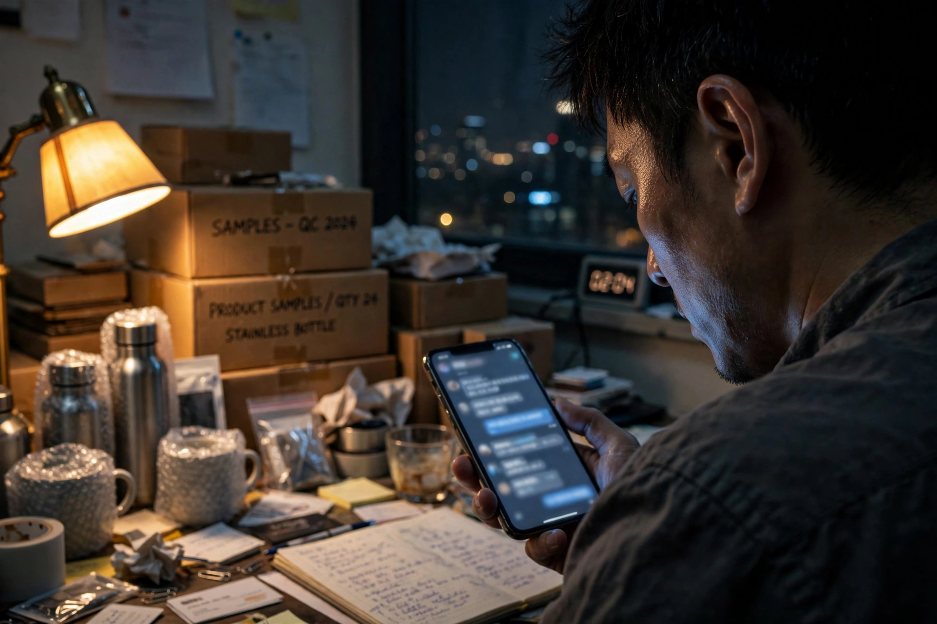 凌晨回Threads私信的外贸业务员