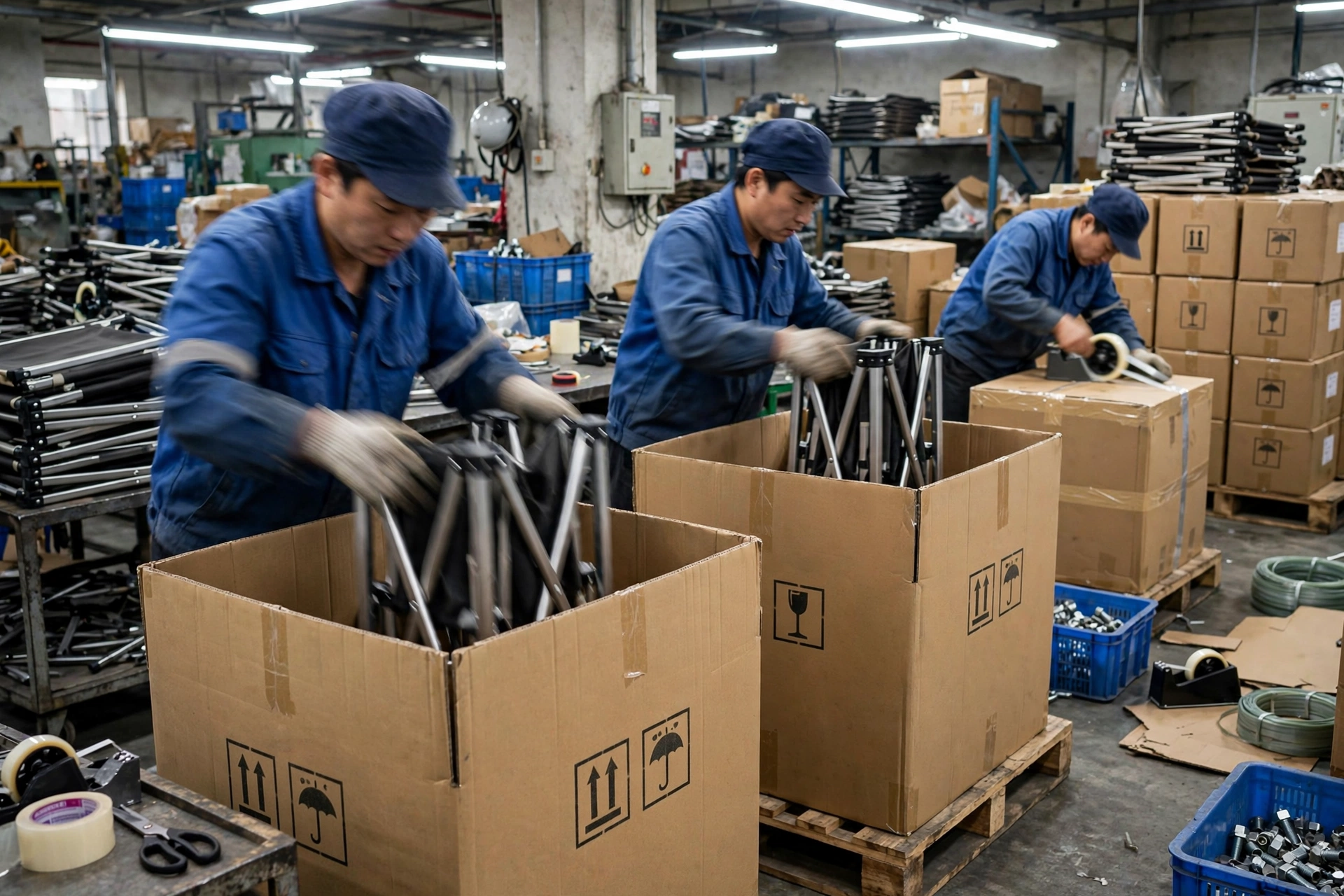 Threads私信里发给客户的车间赶货实拍