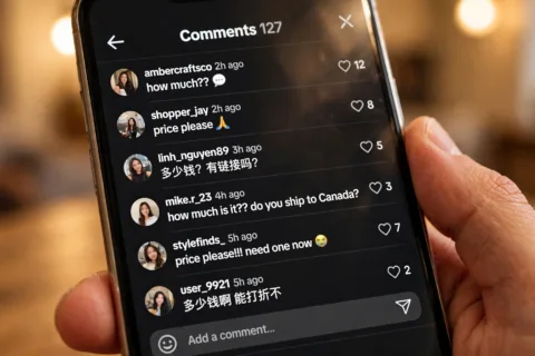 一条TikTok视频评论区炸了127条"多少钱"，我一条条私信回过去成交0单——问题出在置顶评论那3行字上