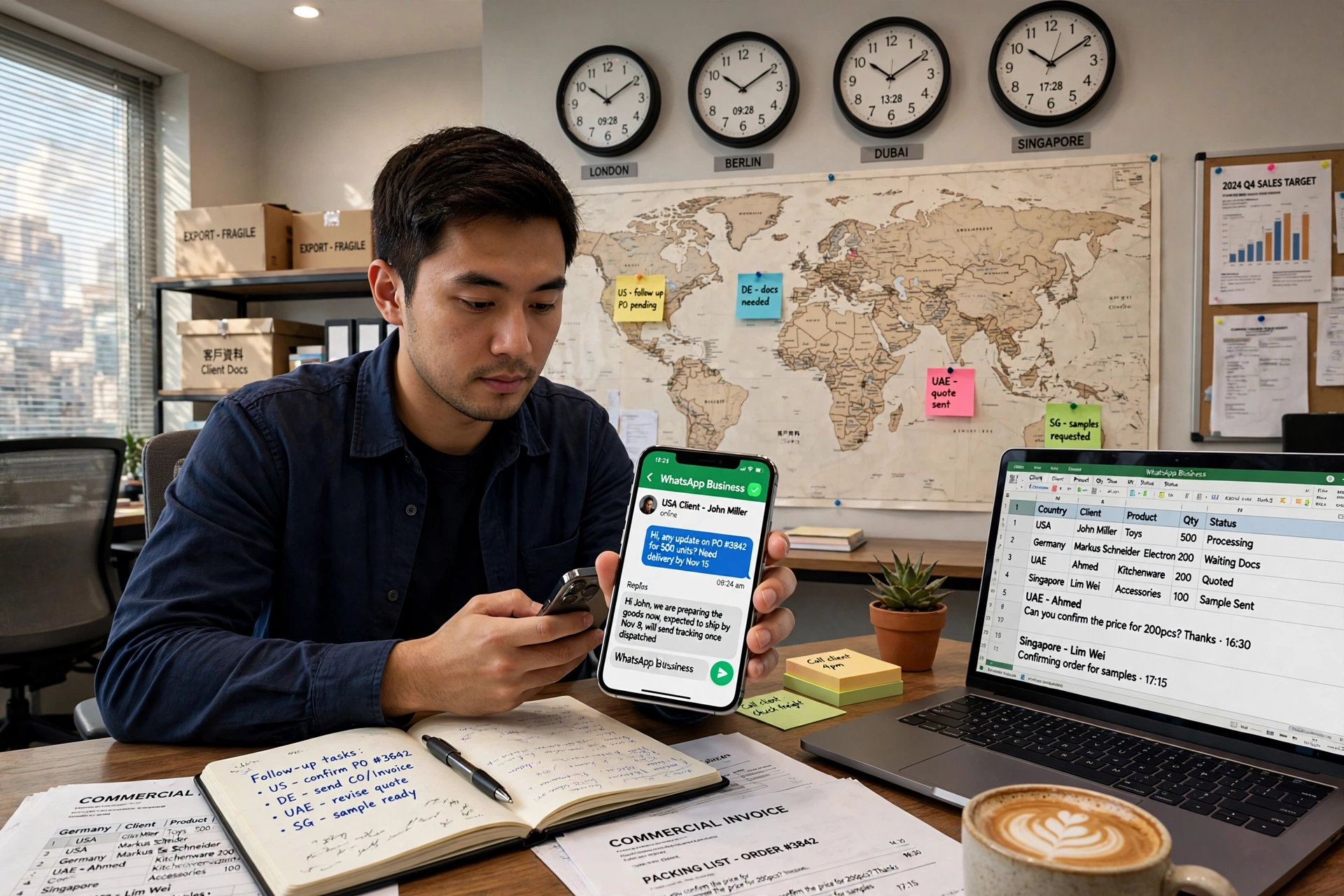 图：WhatsApp business的客户跟进节奏要靠标签分层，聊得舒服才聊得出订单。