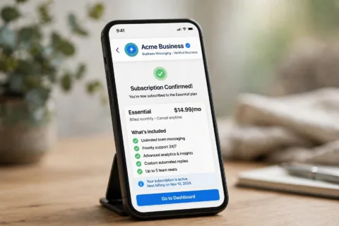 WhatsApp蓝标号订阅账单