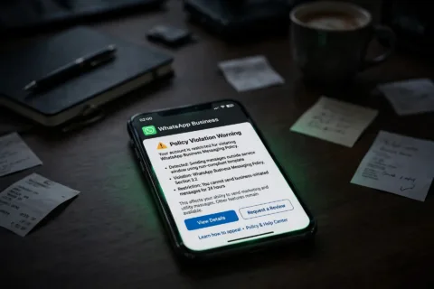 花了三个月才拿到的蓝勾，一条群发差点亲手送回去：WhatsApp蓝标号这东西，租来的终究不算你的