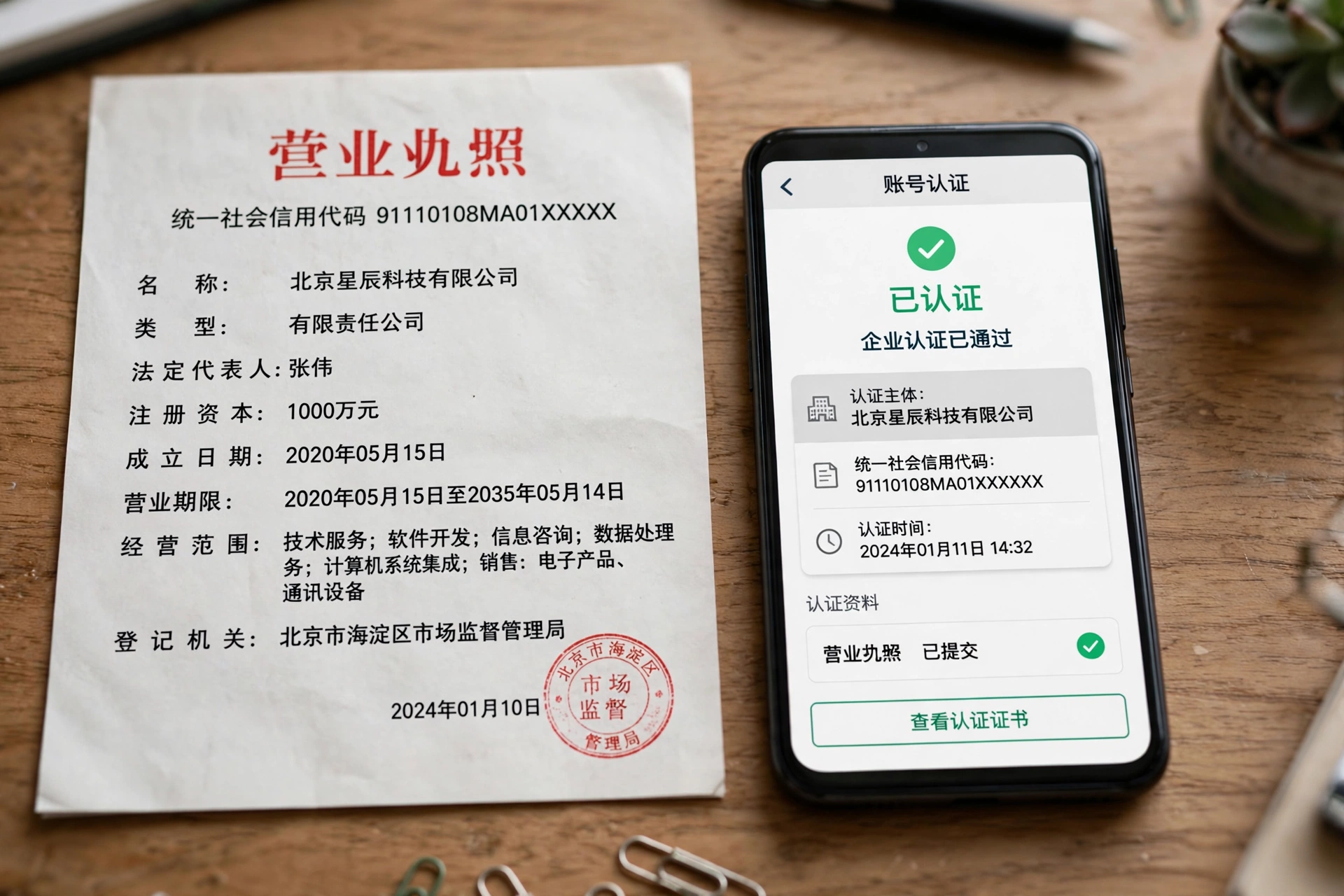 WhatsApp蓝标号认证营业执照审核