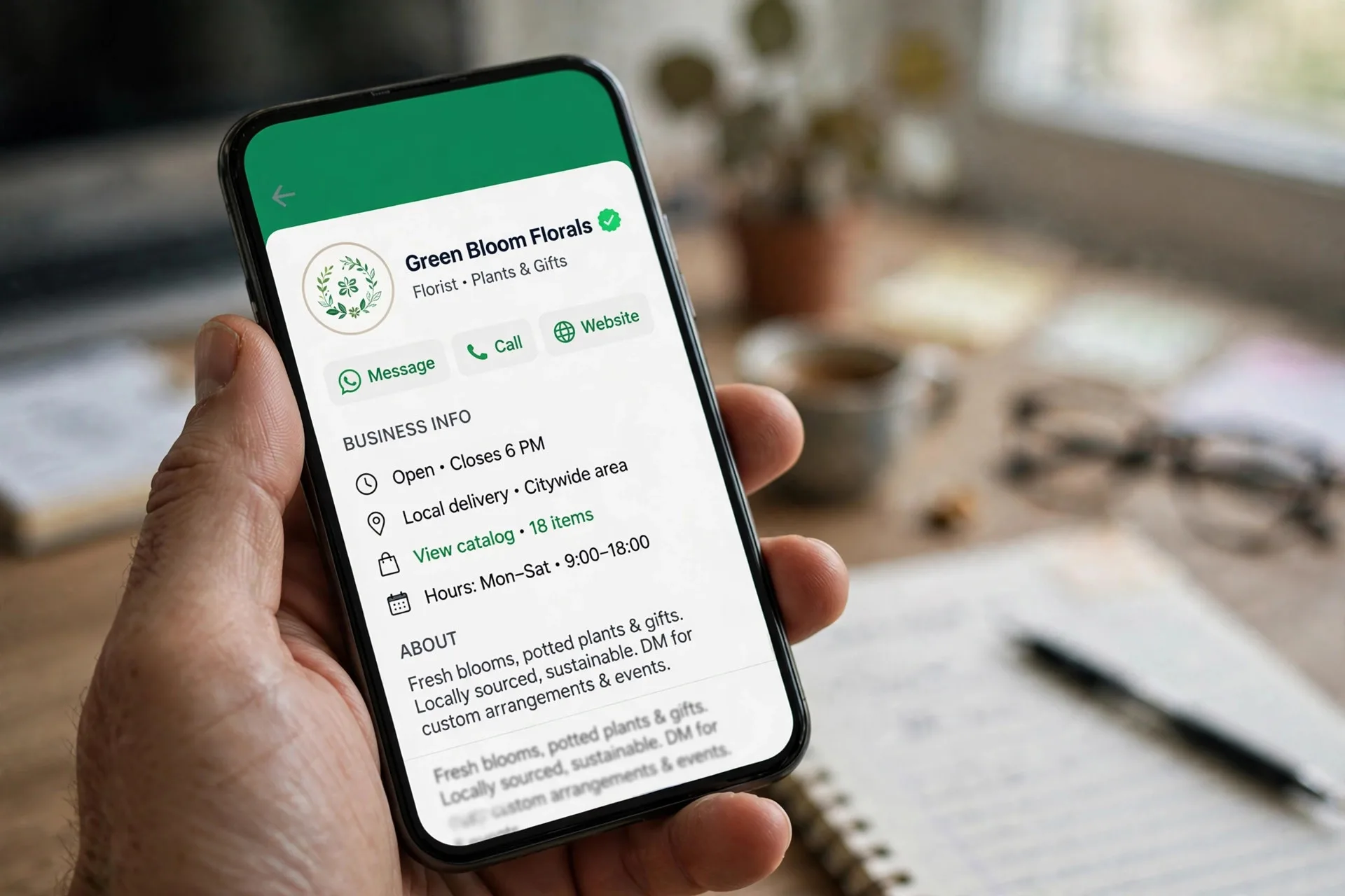 印度客户在WhatsApp上验证绿标号资料页